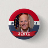 RICK SCOTT CAMPAIGN RONDE BUTTON 3,2 CM (Voorkant)