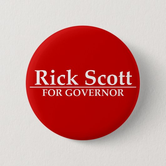 Rick Scott voor Gouverneur Ronde Button 5,7 Cm (Voorkant)