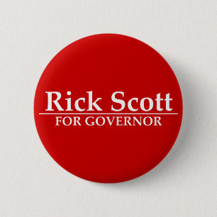 Rick Scott voor Gouverneur Ronde Button 5,7 Cm