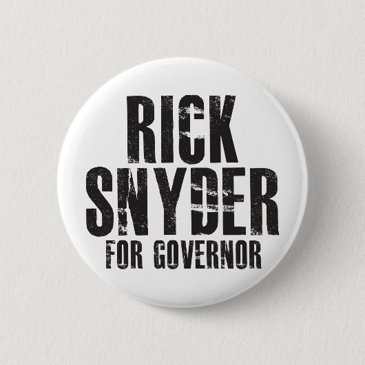 Rick Snyder voor gouverneur 2010 Ronde Button 5,7 Cm (Voorkant)