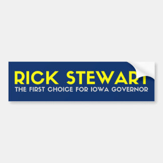 Rick Stewart voor de gouverneur van Iowa Bumpersti Bumpersticker