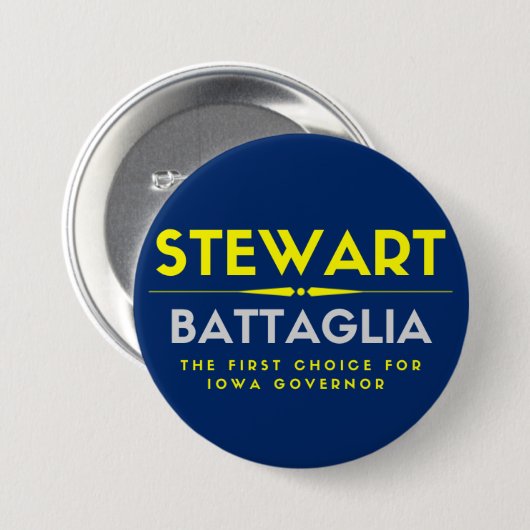 Rick Stewart voor de gouverneur van Iowa Button (Voorkant /achterkant)