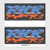Rick Vorname Name Graffiti Aufkleber Sticker (Vel)