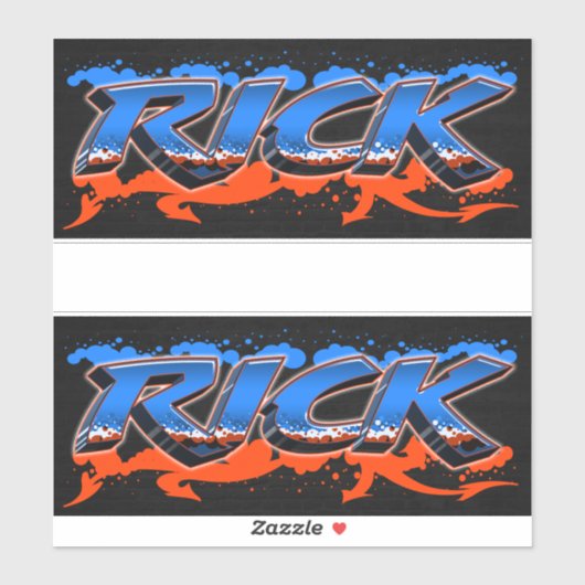 Rick Vorname Name Graffiti Aufkleber Sticker (Vel)