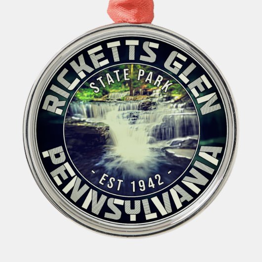 Ricketts Glen Pennsylvania -  Souvenirs Metalen Ornament (Voorkant)