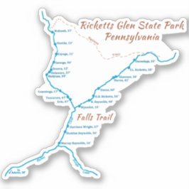 Ricketts Glen SP - Herfst Trail (klein) Sticker