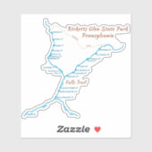 Ricketts Glen SP - Herfst Trail (klein) Sticker (Vel)