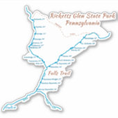 Ricketts Glen SP - Herfst Trail (medium) Sticker (Voorkant)
