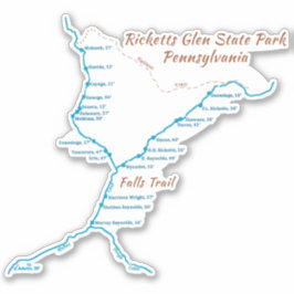 Ricketts Glen SP - Herfst Trail (medium) Sticker
