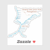 Ricketts Glen SP - Herfst Trail (x-small) Sticker (Vel)