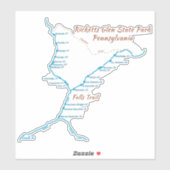 Ricketts Glen SP - Herfsten Trail (groot) Sticker (Vel)