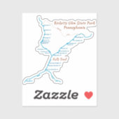 Ricketts Glen SP - Herfsten Trail (klein) Sticker (Vel)