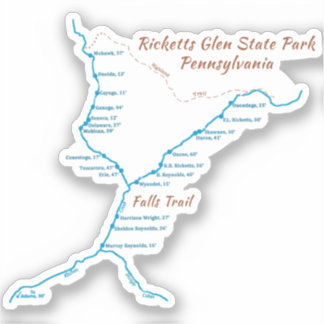 Ricketts Glen SP - Herfsten Trail (klein) Sticker