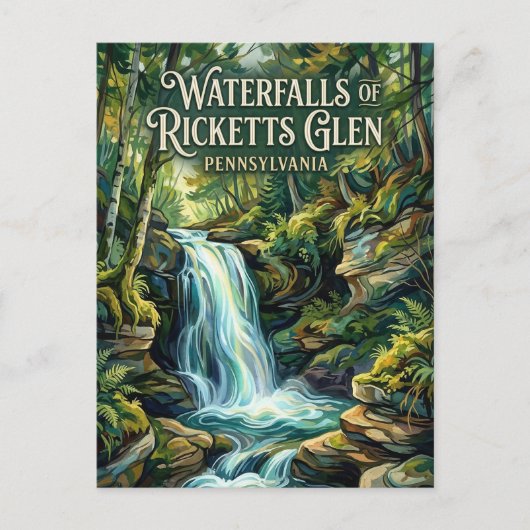 Ricketts Glen State Park Pennsylvania Briefkaart (Voorkant)