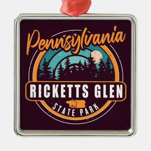 Ricketts Glen State Park Pennsylvania Metalen Ornament (Voorkant)