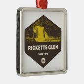 Ricketts Glen State Park Pennsylvania Metalen Ornament (Rechts)