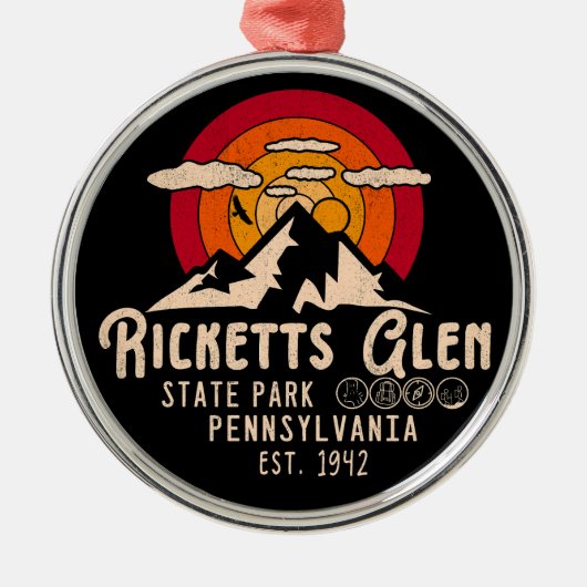 Ricketts Glen State Park Pennsylvania - PA Sp Metalen Ornament (Voorkant)