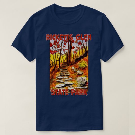 Ricketts Glen State Park Pennsylvania T-shirt (Design voorkant)