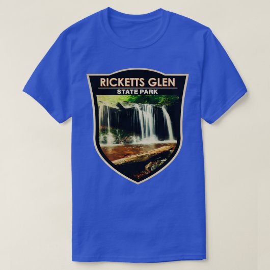 Ricketts Glen State Park Pennsylvania Waterverf B T-shirt (Design voorkant)