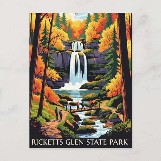 Ricketts Glen State Park Reizen Briefkaart (Voorkant)