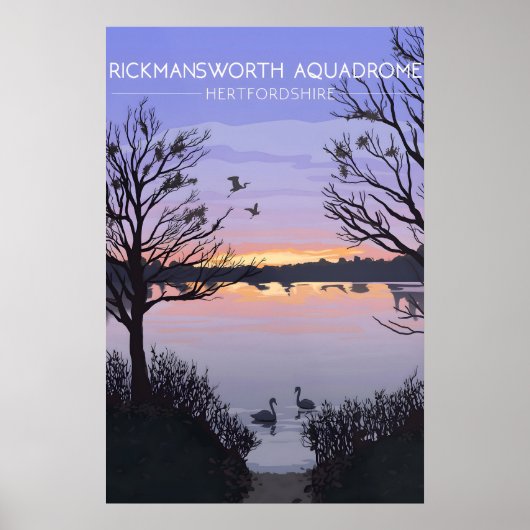 Rickmansworth Aquadrome Reisposter Poster (Voorkant)