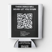 Rickroll QR code Blikjeskoeler (Voorkant)
