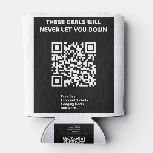 Rickroll QR code Blikjeskoeler (Achterkant)