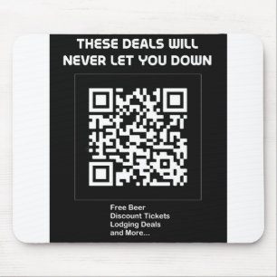 Rickroll QR-code Muismat