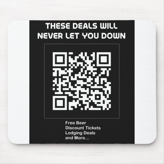 Rickroll QR-code Muismat (Voorkant)