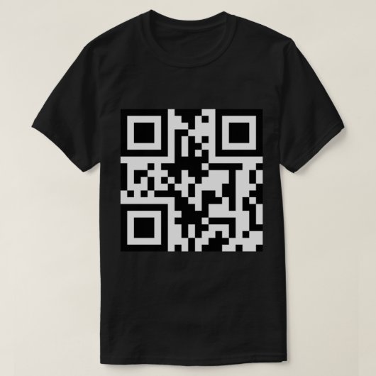 rickroll qr-code t-shirt (Design voorkant)