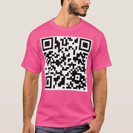 Rickroll QR-code T-shirt (Voorkant)