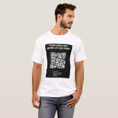 Rickroll QR-code T-shirt (Voorkant volledig)