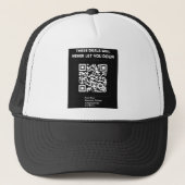 Rickroll QR-code Trucker Pet (Voorkant)