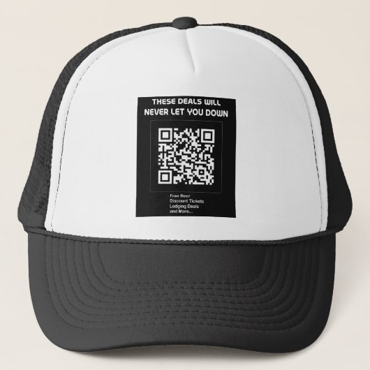 Rickroll QR-code Trucker Pet (Voorkant)