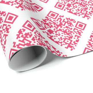 Rickroll Wrapping Paper in red Cadeaupapier