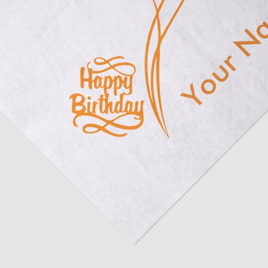 ricks blije verjaardagskrant tissuepapier (Detail)