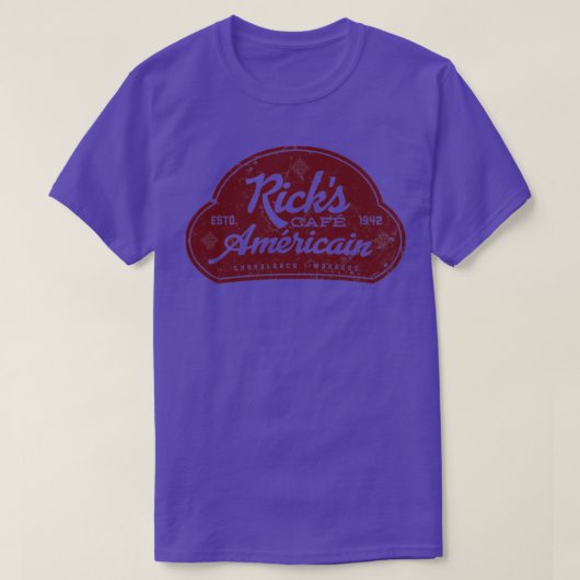 Ricks Cafe Americain T-shirt (Design voorkant)