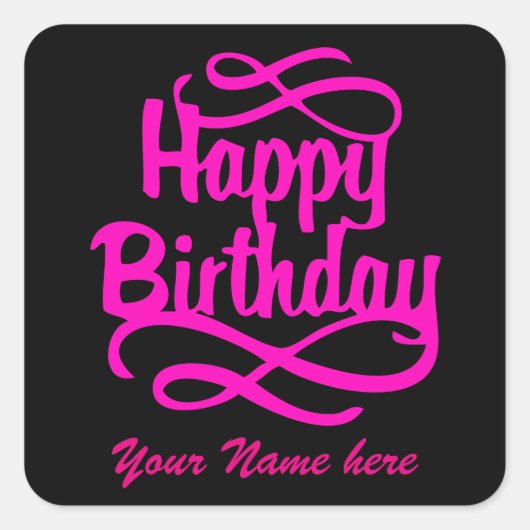 Ricks Happy Birthday stickers (Voorkant)