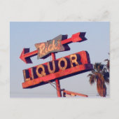 Ricks Liquor  Sign Briefkaart (Voorkant)