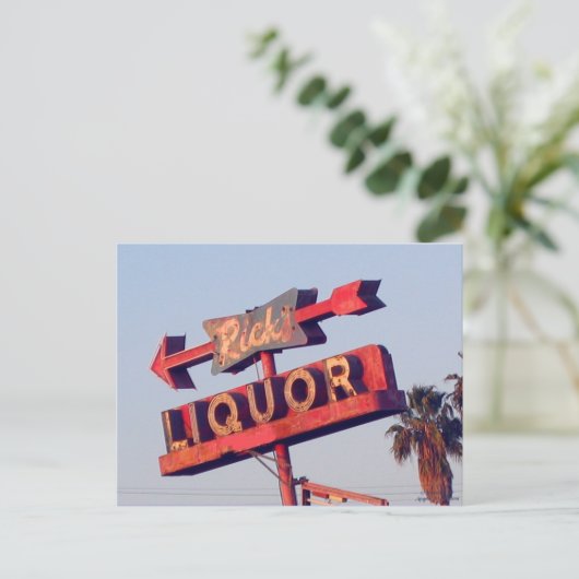 Ricks Liquor  Sign Briefkaart (Staand voorkant)