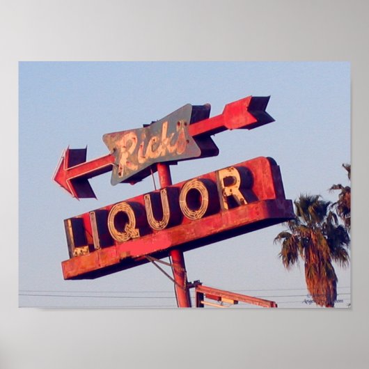  Ricks Liquor Sign Print (Voorkant)