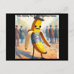 Ricks Londens hilarische ducttape-bananenkunst Briefkaart