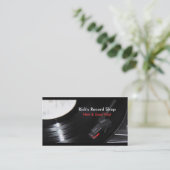 Rick's Record Shop Visitekaartje (Staand voorkant)