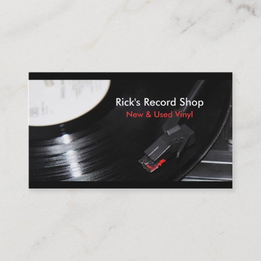 Rick's Record Shop Visitekaartje (Voorkant)