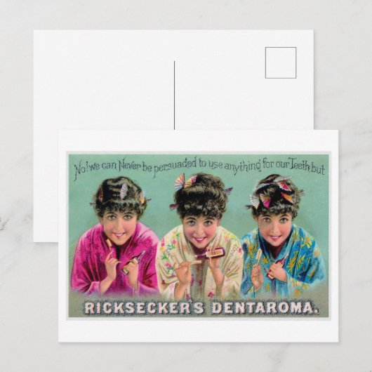 Ricksecker's Dentaroma Toothpaste Ad Briefkaart (Voorkant / Achterkant)