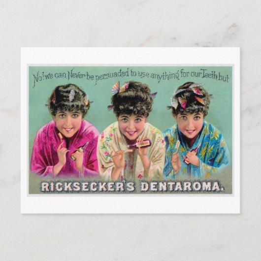 Ricksecker's Dentaroma Toothpaste Ad Briefkaart (Voorkant)