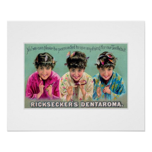 Ricksecker's Dentaroma  Toothpaste Ad Perfect Poster (Voorkant)