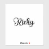 Ricky Naam - Handgeschreven kalligrafie Sticker (Vel)