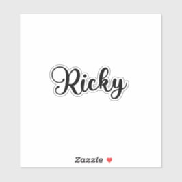 Ricky Naam - Handgeschreven kalligrafie Sticker