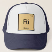 Ricky Name Chemistry Element Periodic Table Trucker Pet (Voorkant)